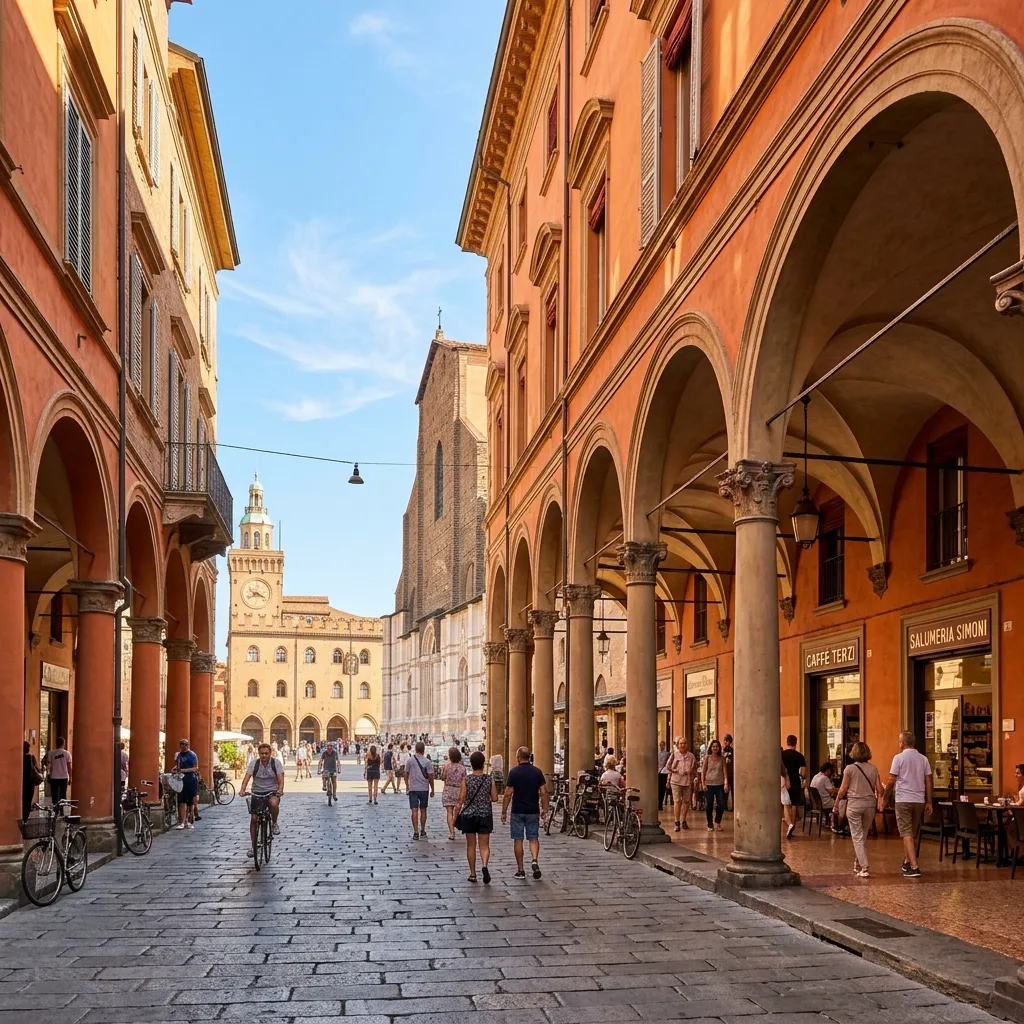 Bologna Experience - Histórica Piazza Maggiore con personas paseando